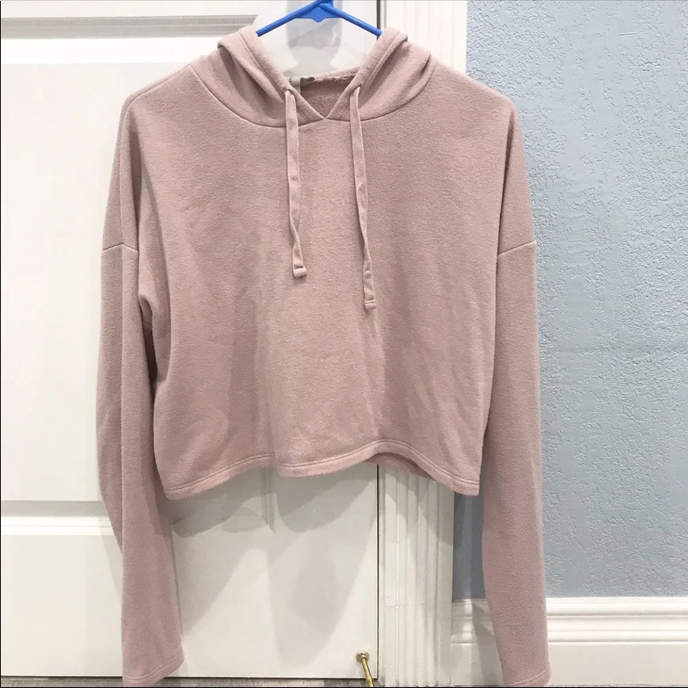 Forever 21 Pink Crop Hoodie